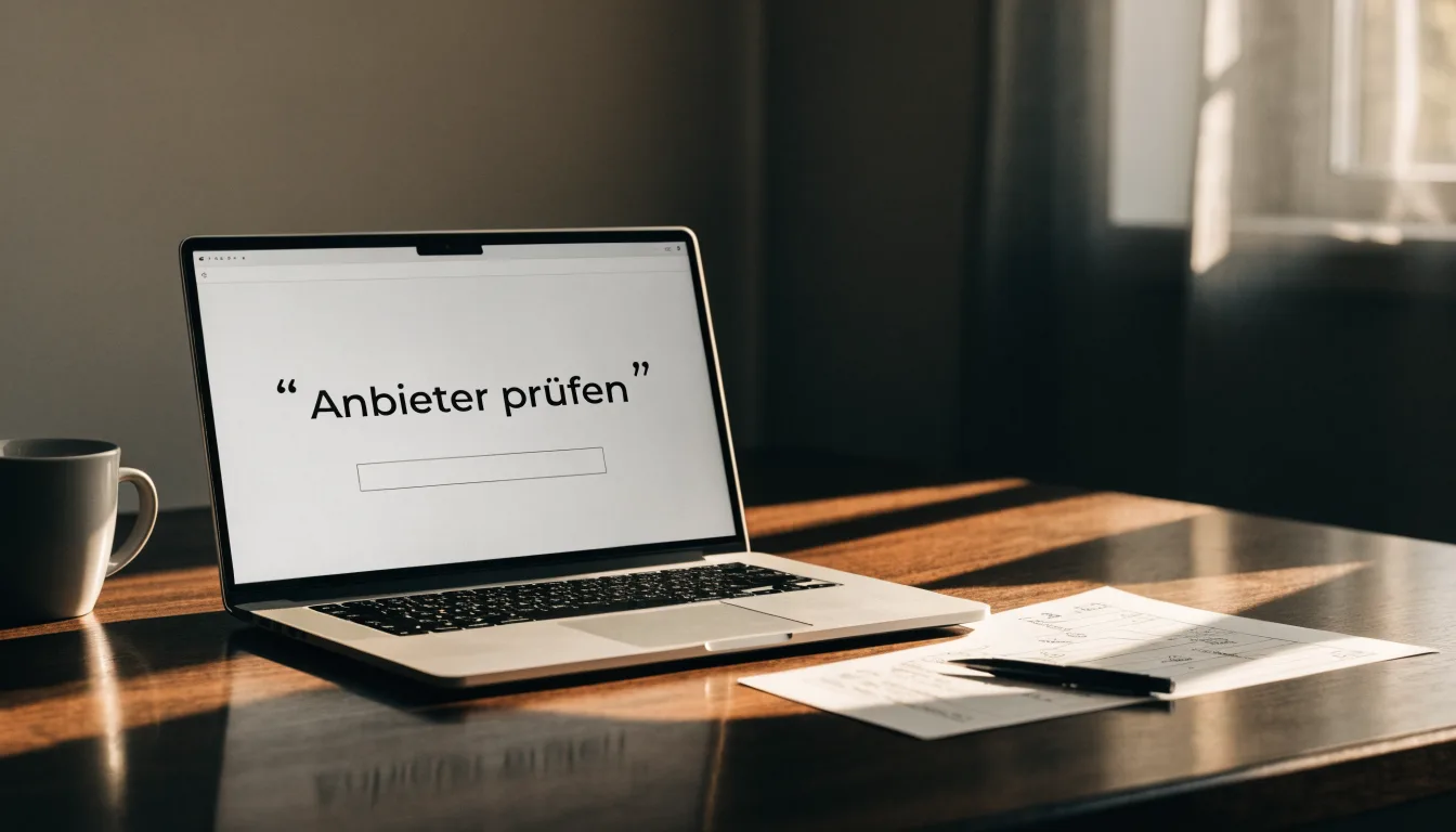 Ein Richterhammer aus Holz liegt auf einer polierten Tischplatte neben einer Messingwaage, im Hintergrund ein verschwommenes Bücherregal.